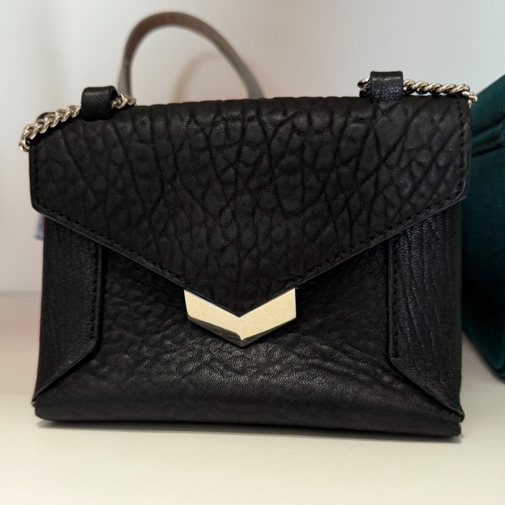 Jimmy Choo Mini Crossbody Black Leather Bag with Chain